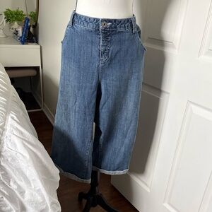 Plus Size 22 BUM Equipment Denim Capris High Rise